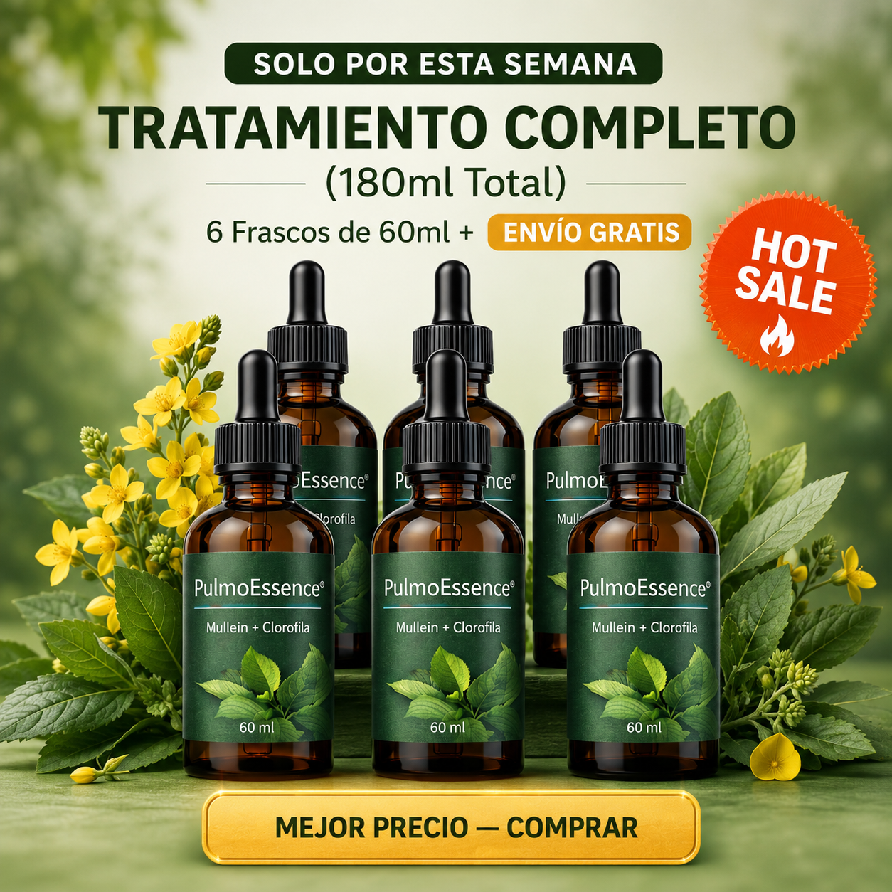 PulmoEssence — Extracto de Mullein + Clorofila 60ml